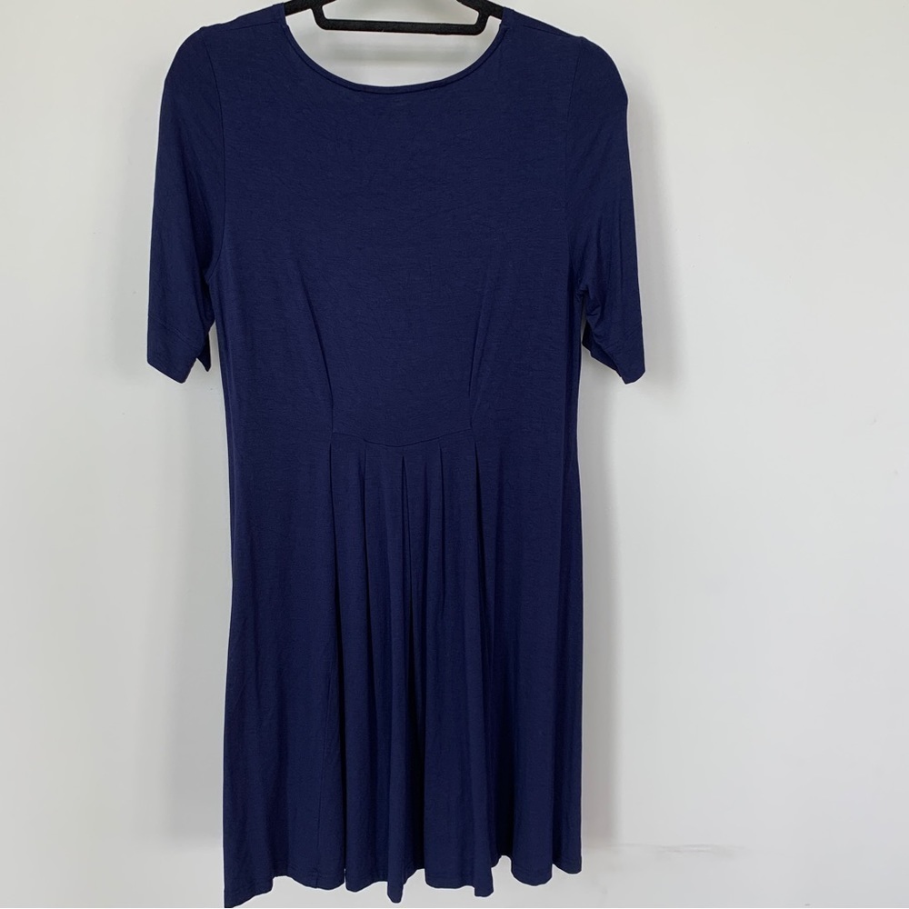 Ritva Falla‎ Navy Blue Short Sleeve Dress Size M
